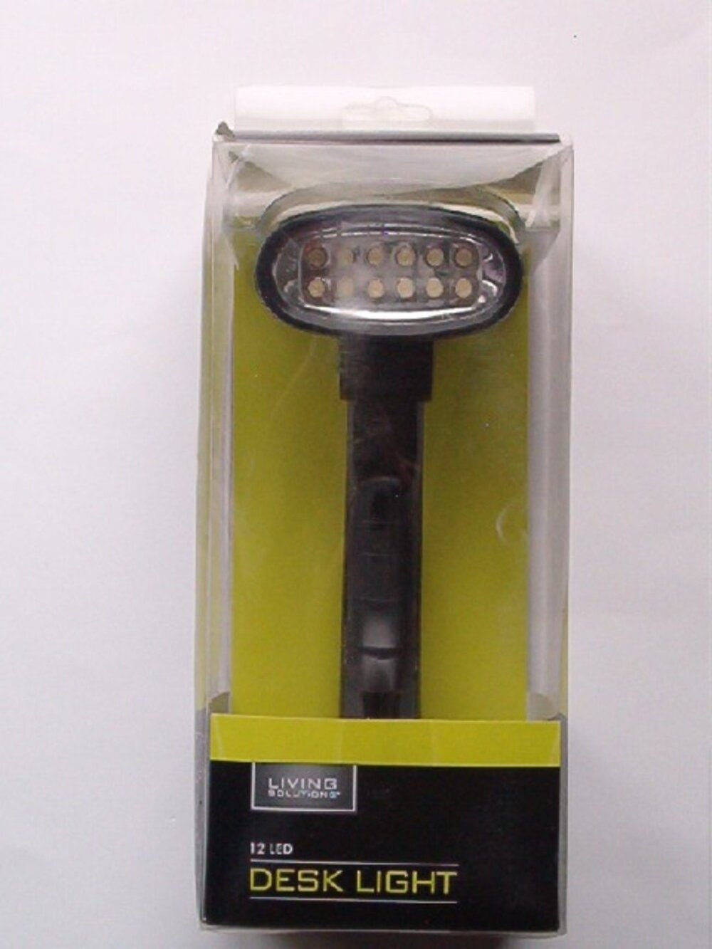 Living Solutions Battery-Operated 12 LED Desk Light, Black